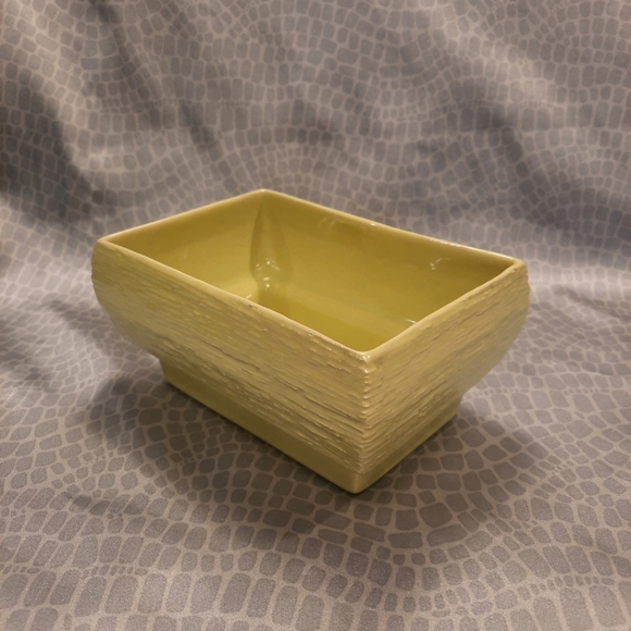 Vtg Miramar Of California Lime/Chartreuse Textured Pottery Planter 1954 #210 - Picture 3 of 9